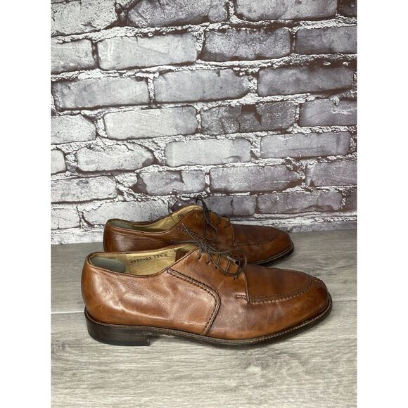 Pronto Uomo Brown Leather Split Toe Lace Oxford Dress Shoes Men Sz 10.5M US/44EU - Picture 12 of 16